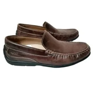 Ecco | Shoes | Ecco Mens Leather Slip On Driving Loafers 